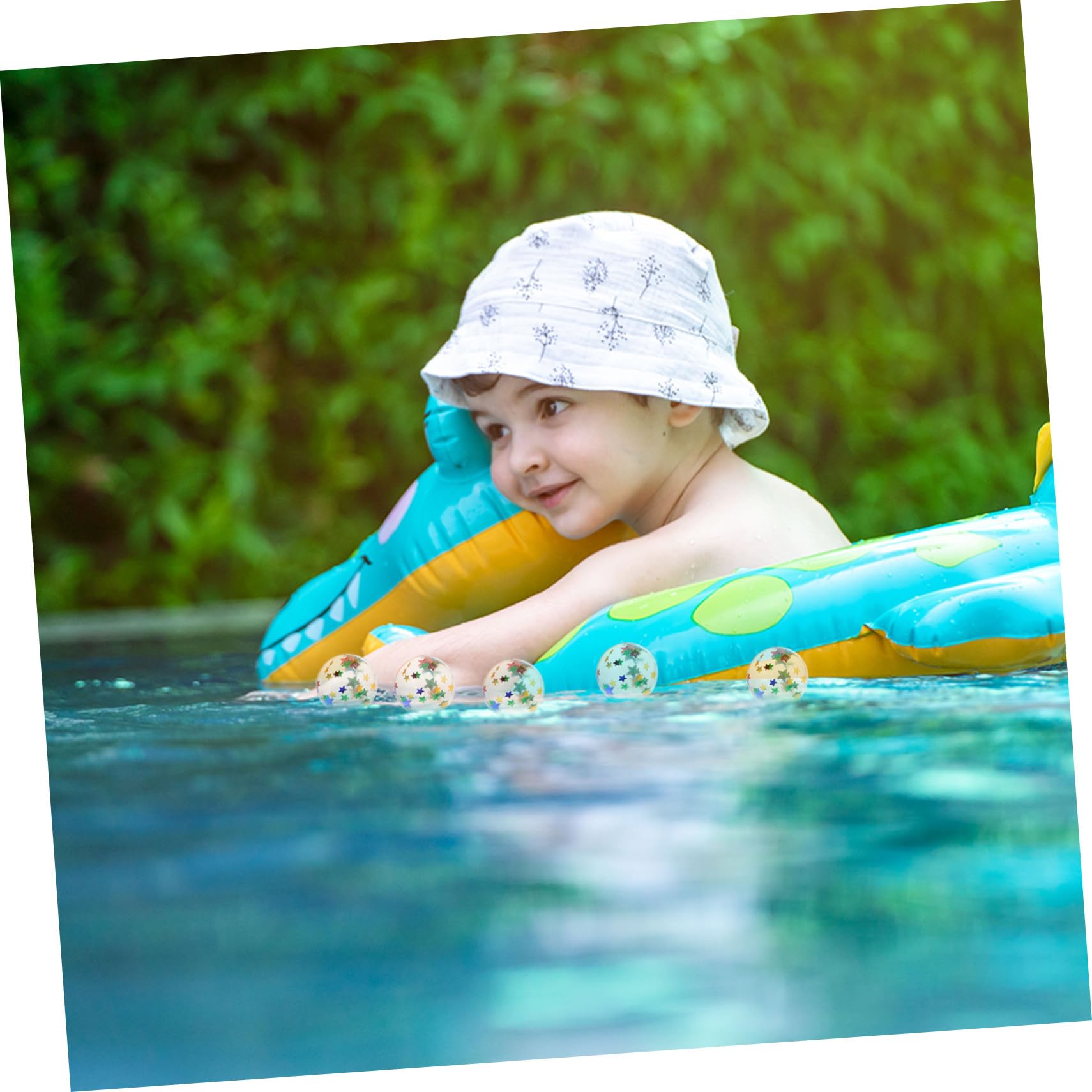 TOYANDONA 100 Piezas Unidades de Bolas Flotantes Elásticas con Lentejuelas Forma de de Juguetes Acuáticos para Piscina Infantil para Acuáticos Verano y Actividades