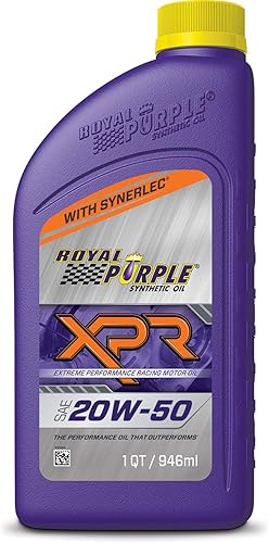 Miniatura 6 de Royal Purple (06051-6PK XPR SAE 20W-50 Aceite sintético para motor de carreras, 1 cuarto de galón, caja de 6)