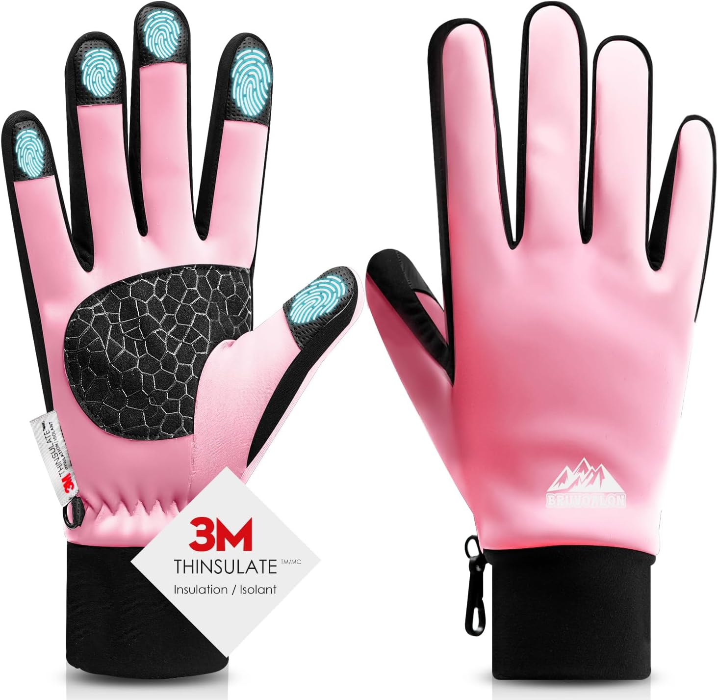 Winter Gloves for Women & Men, 3M Thermal Insulation, Lycra Fabric, Touchscreen, Anti-Slip
