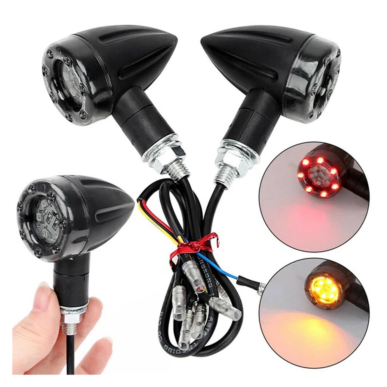 Clignotant de Course Frein à LED Moto 4 pièces Clignotant