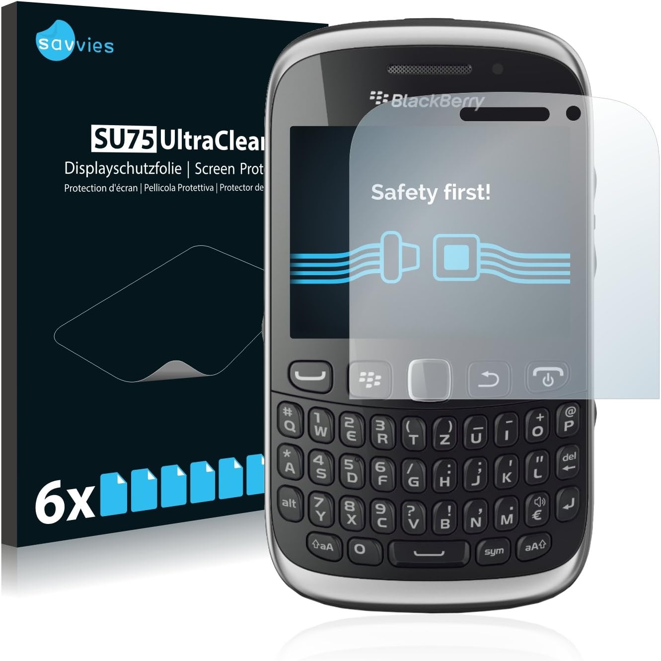 6 Pack Screen Protector compatible with RIM BlackBerry Curve 9320 Protection Film Clear
