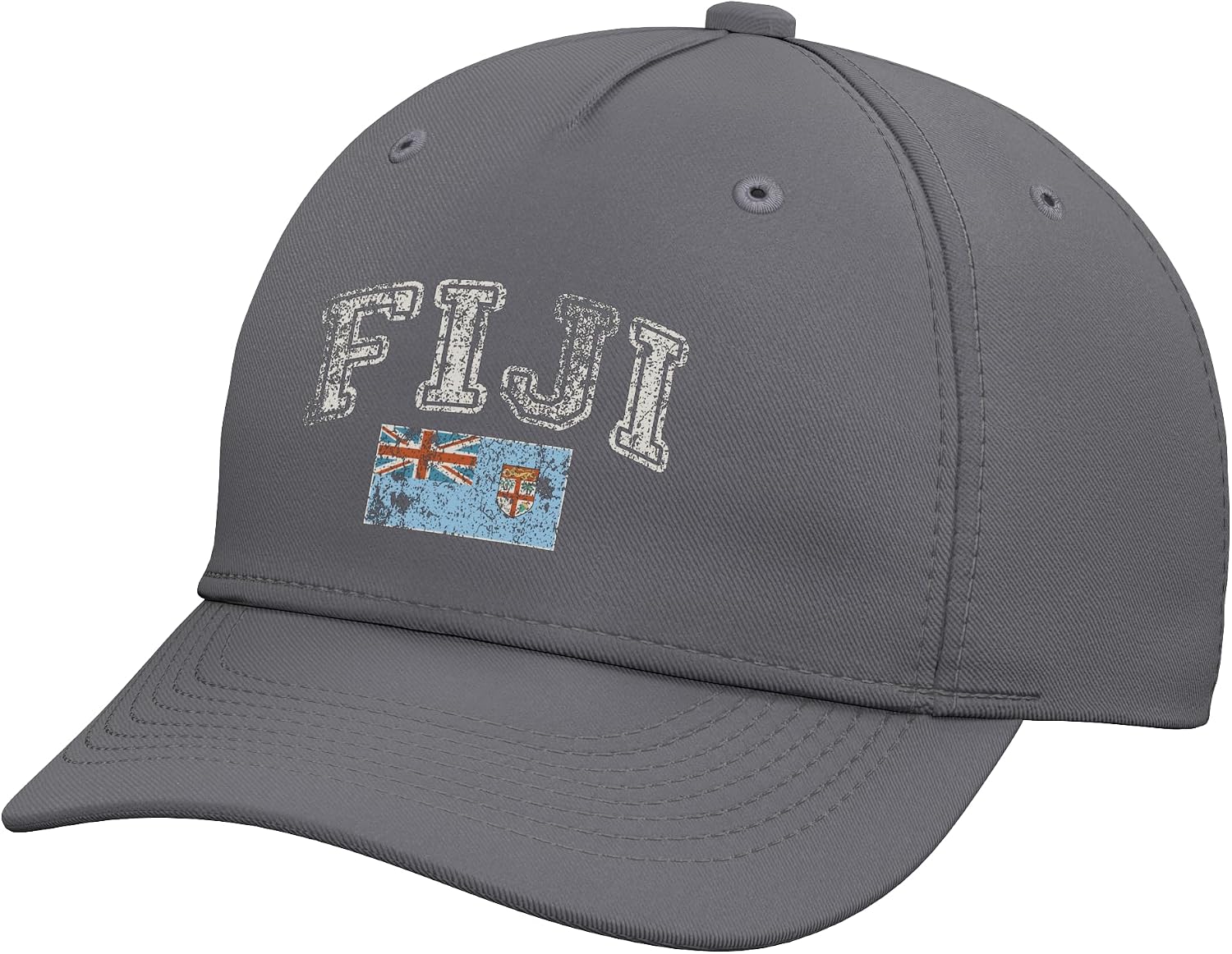 Vintage Retro Faded Fiji Flag Adjustable Baseball Hat