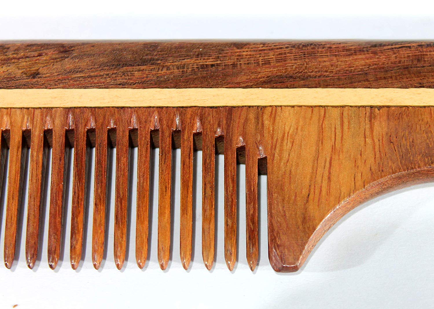 eSplanade Peine de madera para hombres y mujeres – Peine de madera natural Shisham hecho a mano para cabello, barba, bigote, color marrón estándar