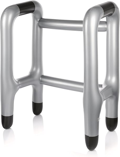 FunX Aufblasbare Gehhilfe und Gehstock Set - Kostümzubehör für Karneval - Lustiges Accessoire für Geburtstage, Fasching oder Rente - 2