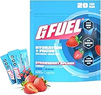 Vista 4 de G Fuel Electrolitos en polvo para hidratación instantánea y enfoque, electrolitos sin azúcar, paquete variado de limón, naranja, melocotón, fresa