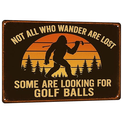 Funny Golf Sign Sasquatch Decor Golf Accessories for Men, Not