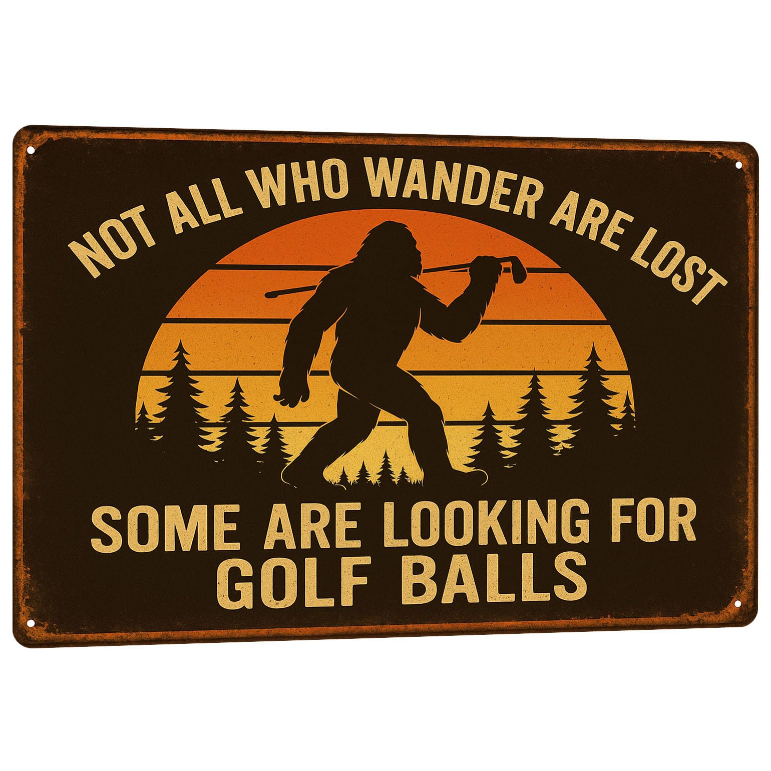Panneau de golf Sasquatch pour remplacer les décorations ternes par une note d'humour originale