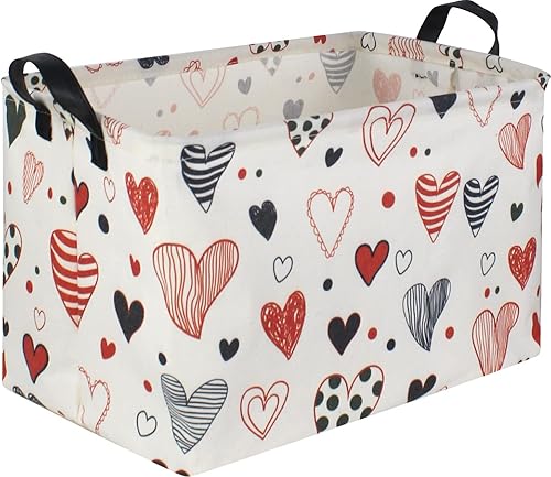 Vista 45 de Cestas de almacenamiento rectangulares para niños, organizador de cestas para bebés. Cesta linda con revestimiento impermeable de PE y asas. Cute