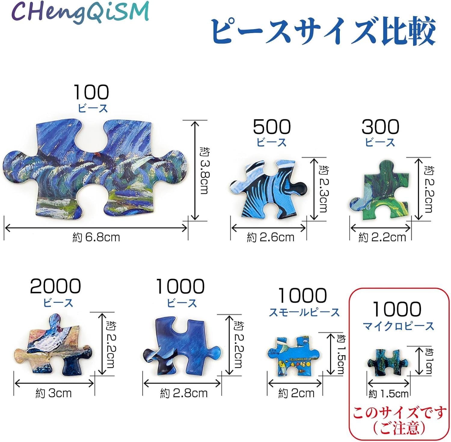 Amazon | CHengQiSM 1000ピース マイクロピース ジグソーパズル ゴッホ