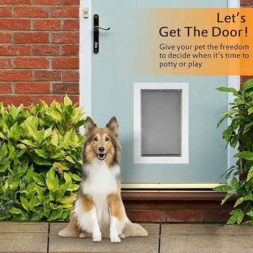 Miniatura 6 de Solapa de repuesto extragrande para puerta de perro, compatible con PetSafe, mide 13 34 x 24 38 pulgadas, PAC 11-11040, duradera y flexible