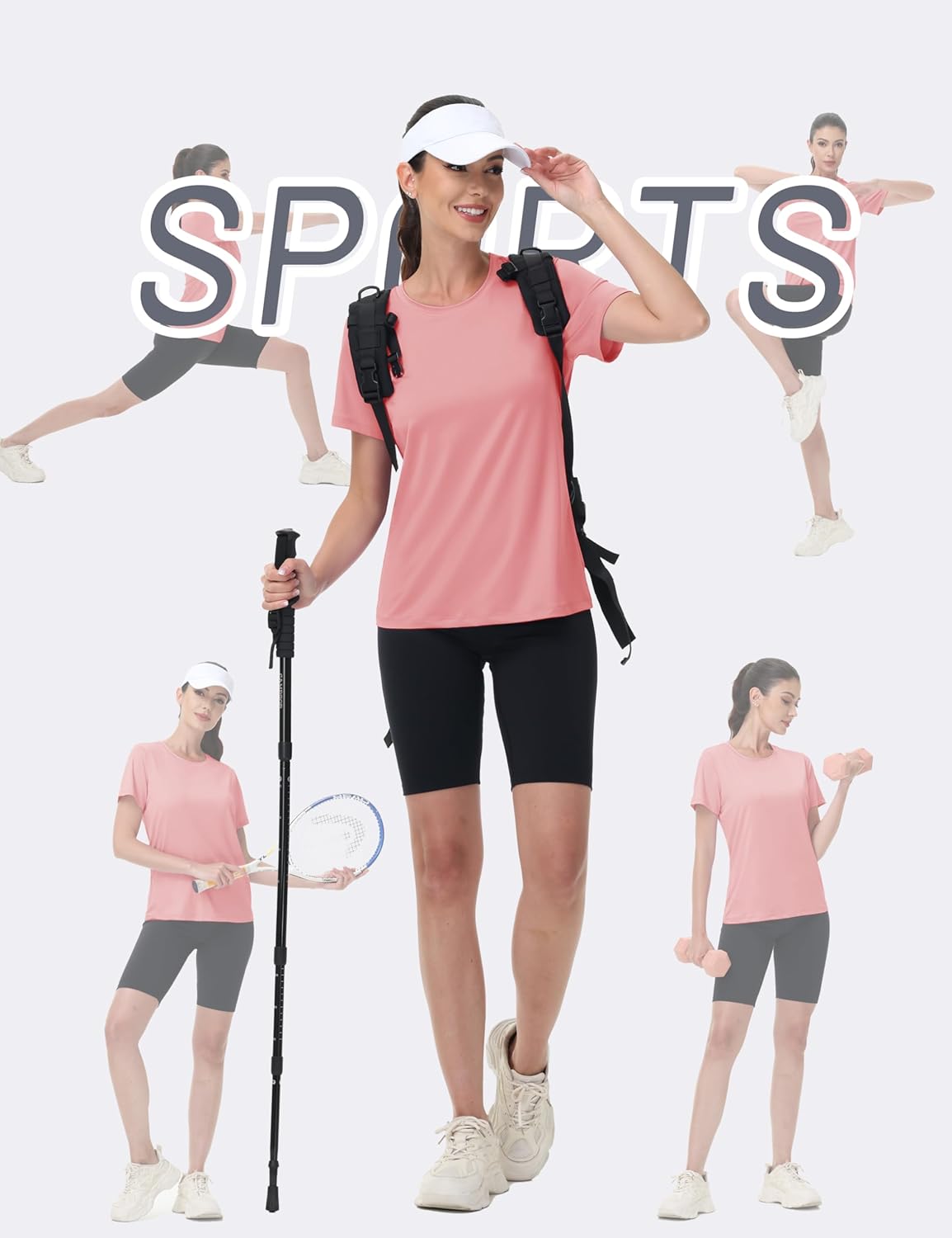 MAGCOMSEN Women's Short Sleeve Shirt UPF 80+ Sun Protection T-Shirts Quick Dry Workout Gym Running Tops - Image 6