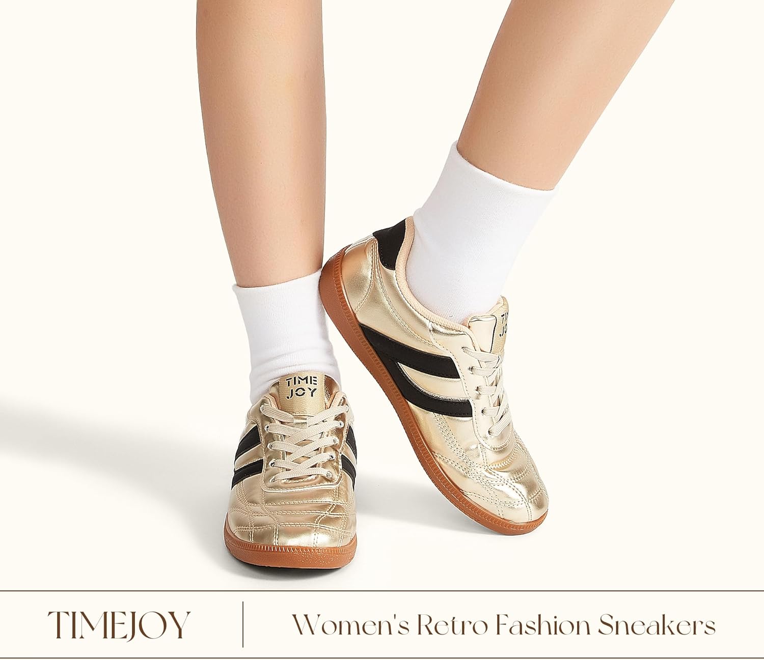 Women's Retro Fashion Sneakers Vintage Leather & Gum Sole Shoes Non-Slip Cushion for Casual, Streetwear & Trendy Outfits - Image 6