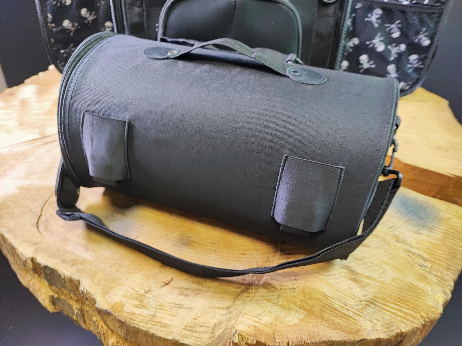Reisetasche Bag-Rock XL 60L kompatibel mit Harley Davidson Bobber HD Custom Chopper schwarz Biker neu universell geeignet für Motorradmarken