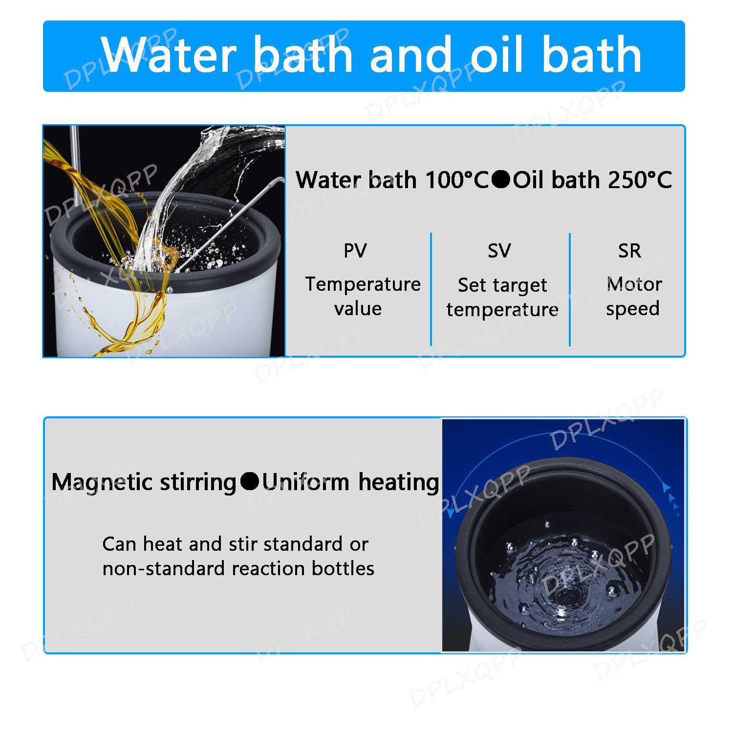 Lab Magnetrührer mit Heizung, Hochgeschwindigkeitsmischer 50-2000 U/min, gleichmäßige Temperaturregelung, 1L, für Reaktionen, biologische Kultur & Experimente