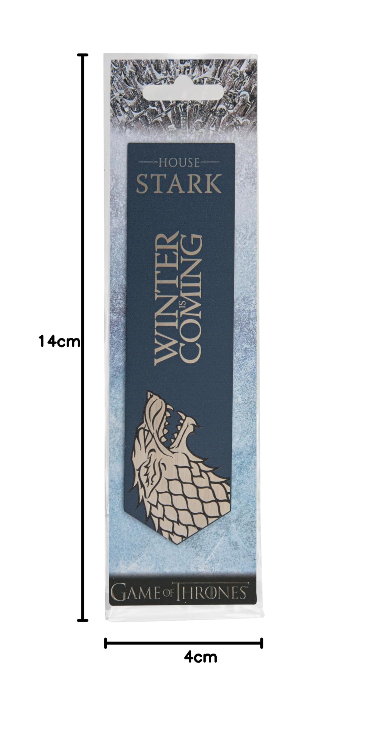 Cinereplicas Game of Thrones - Stark i Targaryen Metalic Zakładka 14x4cm - Oficjalna licencja (Stark)