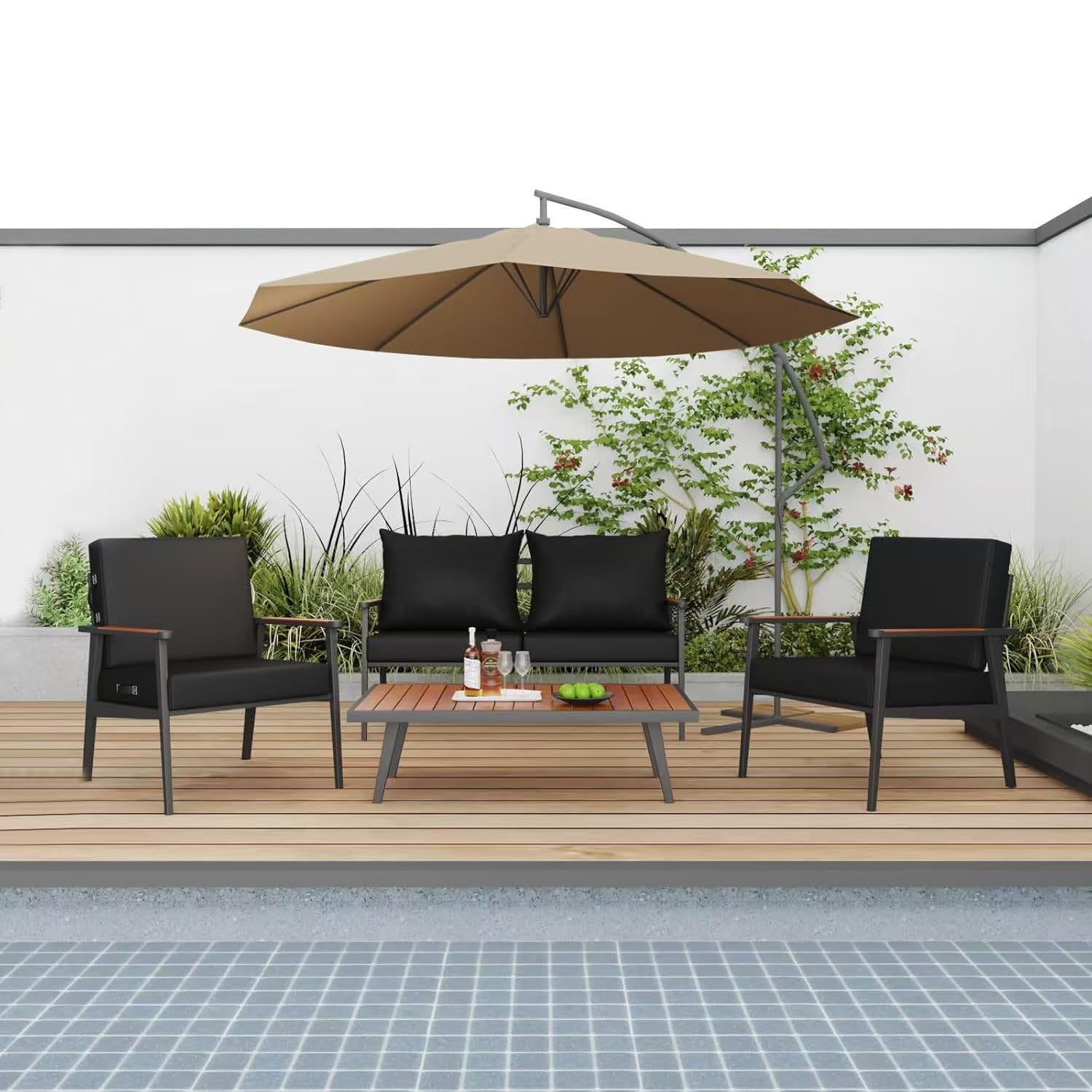 Lot De Coussins De Chaise D'extérieur Imperméables 55 X 55