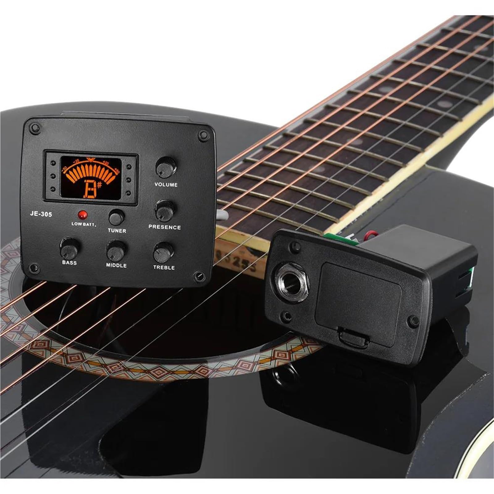 Pickup Per Chitarra Pickup Chitarra Acustica Pickup Piezo Preamplificatore EQ A 4 Bande Equalizzatore Accordatore Con Display LCD Parti Di Strumenti A Corda Per Chitarra