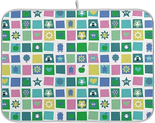 Plaid Fashion Dish Mat Washnable Absorbent Dish Drainer Mat For Kitchen Counter Dry Matt Tapete Para Cocina 16'' x 18''