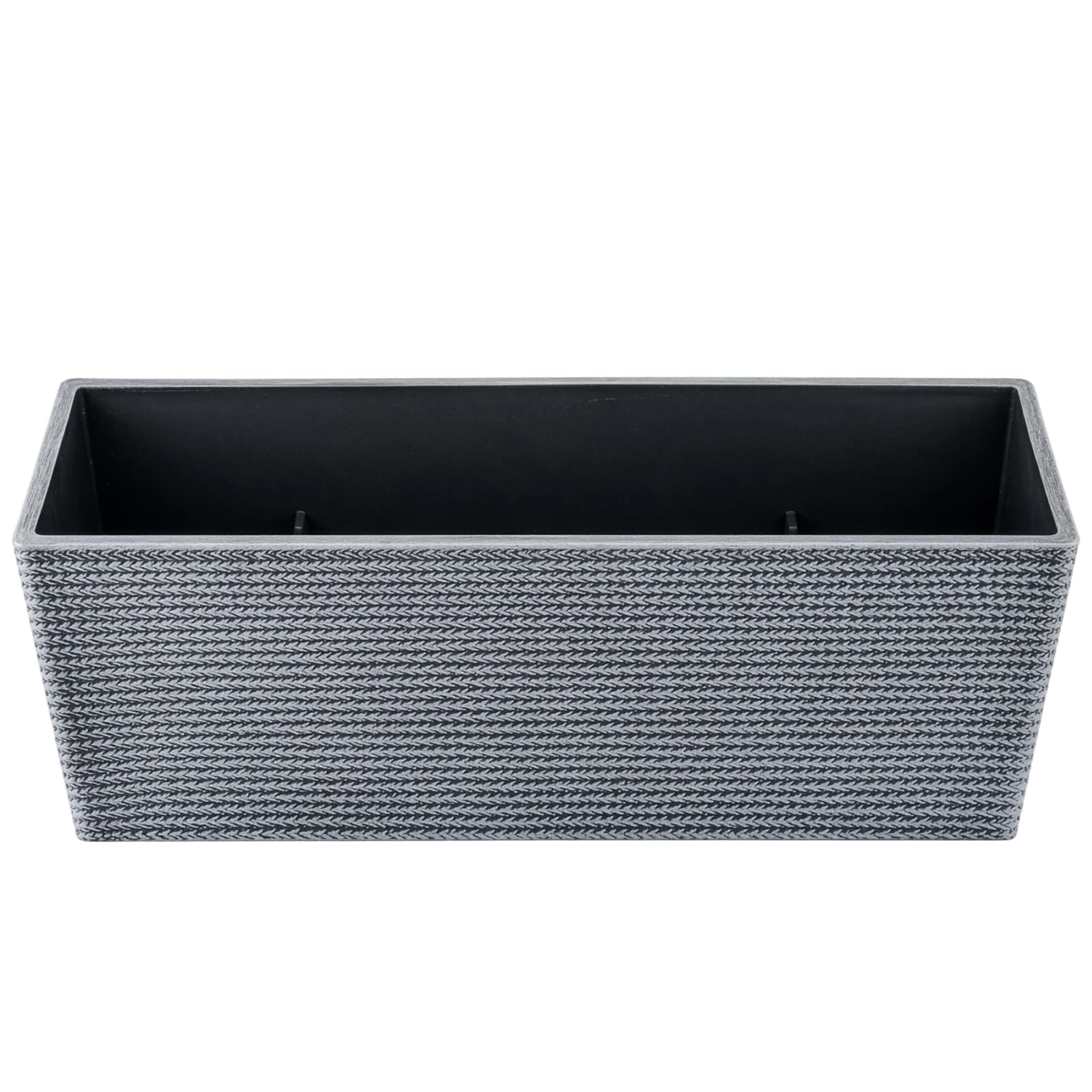 SUNNYNEST Large 70cm Trough Planter for Garden & Patio – Lightweight Resin Window Box Planter, Modern Slate Effect Flower Pot, Frost & Weather Resistant Indoor Outdoor Plant Container (70 x 25 x 25cm)