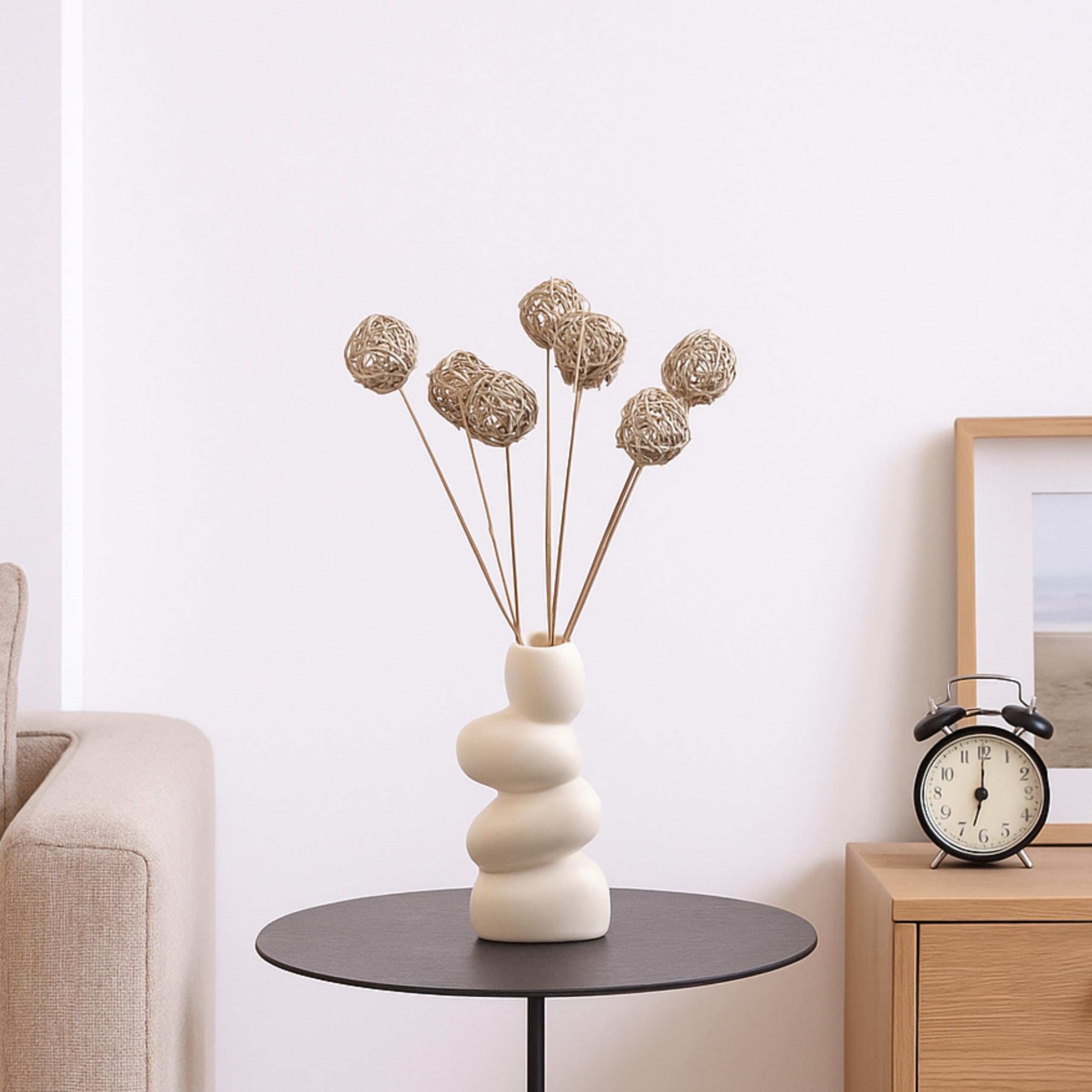 SHINEARIUM Premium Natural Lata Stems Ball Set of 5 | Brown Dried Stems 40 cm | Vase Filler, Boho Home Decor, Wedding Decoration, Rustic Living Room & Table Centerpiece | Vase Not Included-image-15