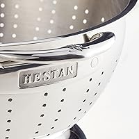 Vista 3 de Hestan Provisions - Juego de 2 coladores de acero inoxidable - 3 y 5 cuartos de galón, diseño de anidación