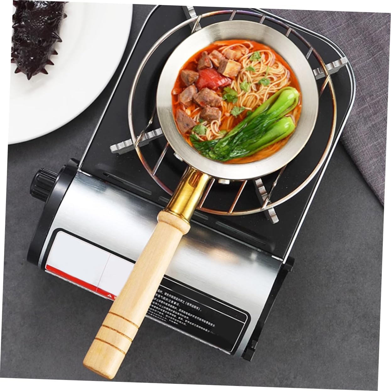 Stainless Steel Milk Pot Wooden Handle Small Sauce Pot for Melting Butter and Heating Coffee for Sauces and Creams 1-Piece