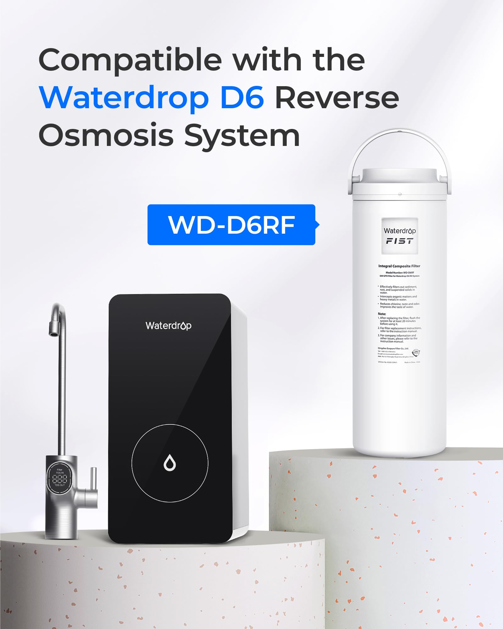 Waterdrop Filter for Tankless RO - PFAS Reduction -2 Waterdrop Filter for Tankless RO - PFAS Reduction -2