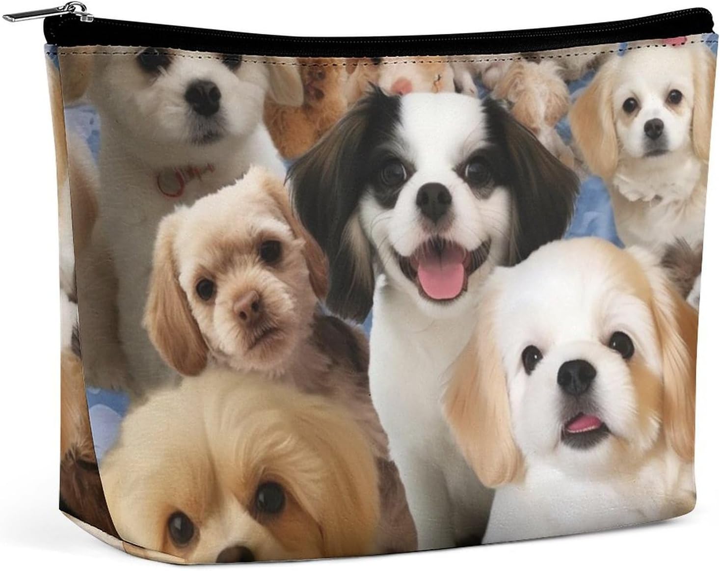 Makeup Bag Travel Cosmetic Bag Portable Cute Pet Dogs Toiletry Bag Large Capacity Zipper Pouch Makeup Organizer Case Waterproof Toiletry Pouch for Women Men
