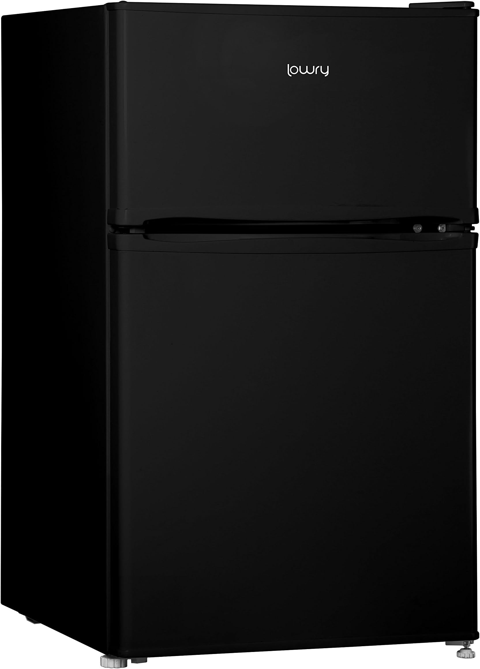 Lowry LUCFF47B Freestanding Under Counter Fridge Freezer, 47 cm Wide, Black - A+/F [Energy Class F]