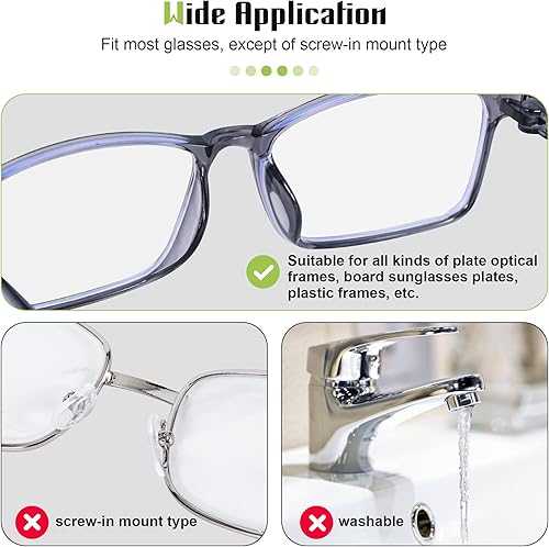 Miniatura 5 de Almohadillas para la nariz para gafas, almohadillas antideslizantes para la nariz para gafas con respaldo súper adhesivo, almohadilla de nariz de