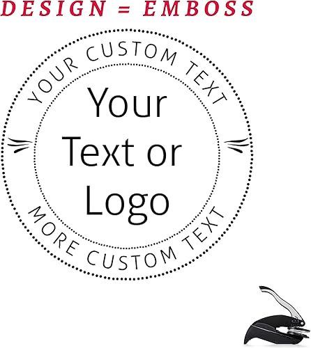 Miniatura 3 de Sello en relieve con logotipo personalizado, sello de su propio diseño personalizado 1 x 5/8 "