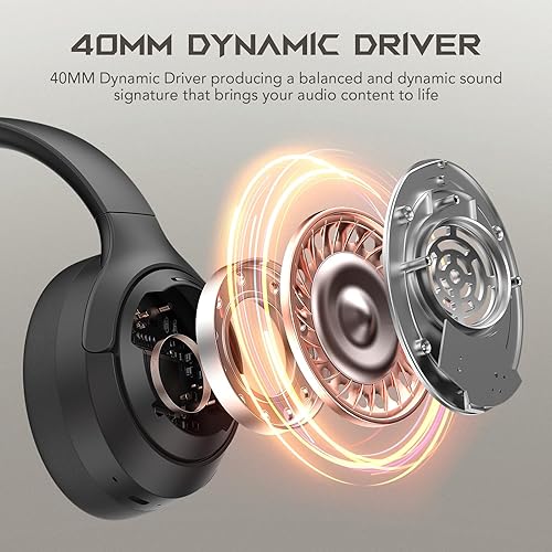 Miniatura 5 de Black Shark JoyBuds Max Auriculares con cancelación activa de ruido, auriculares inalámbricos sobre la oreja de 50 horas de reproducción con