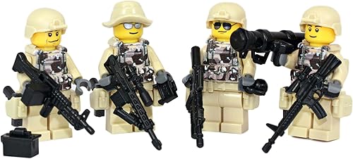 Minifiguras personalizadas del escuadrón de las Fuerzas Armadas de los Marines