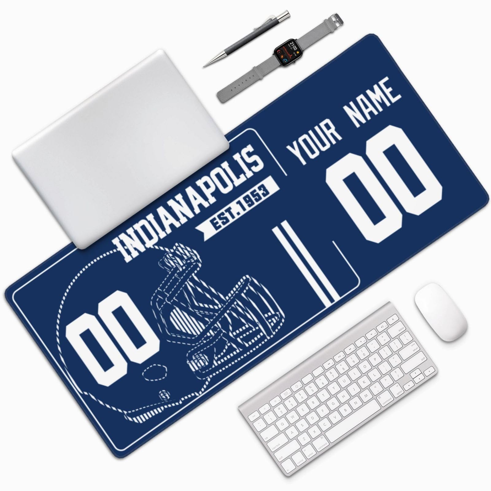 Custom San Diego Mouse Pad - Personalized Name & Number Large Gaming Desk Pad