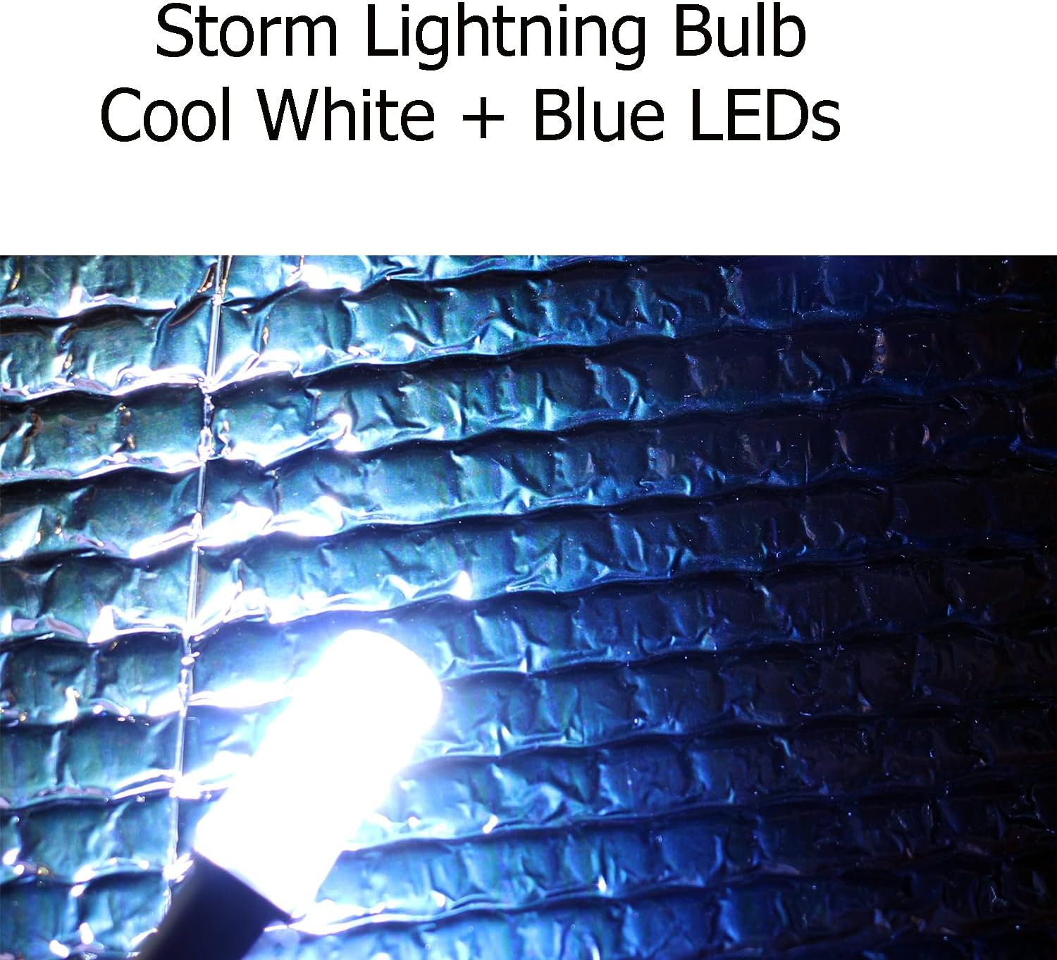 Storm Lightning Effects Cool White and Blue Led Bulbs for Bi-Color Light 12 Volt Dc with Cable Sockets for Fake Clouds and Ice Theatrical Props Effects Three Pack