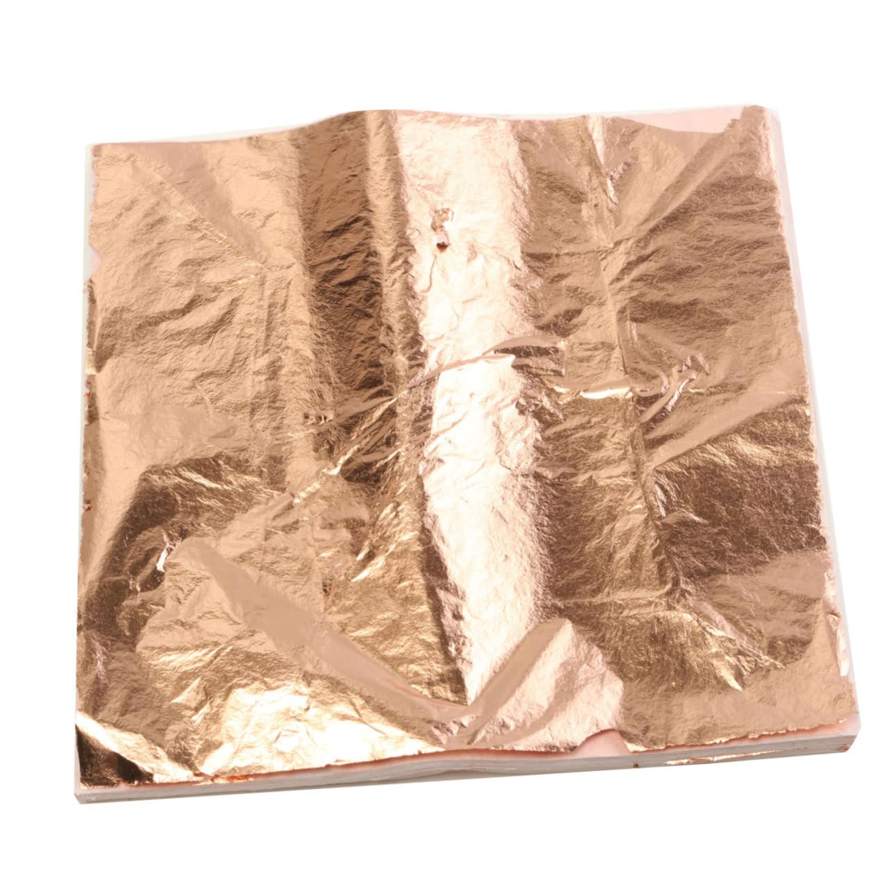 SEWACC 100pcs Copper Foil Decorative Stickers Imitation Leaf Foil for Art Crafts Furniture Decoration 14 x 14cm