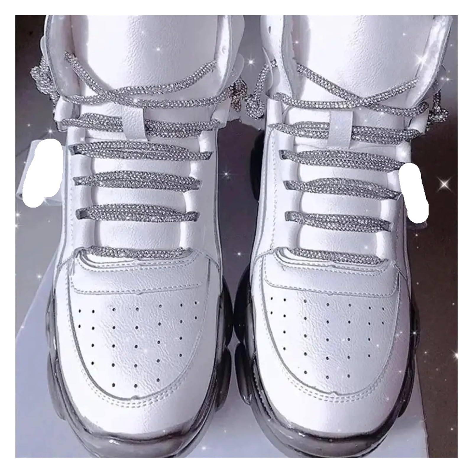 3 cordones de diamantes imitación con diseño arcoíris for zapatillas deportivas, redondos Para Zapatos Casuales