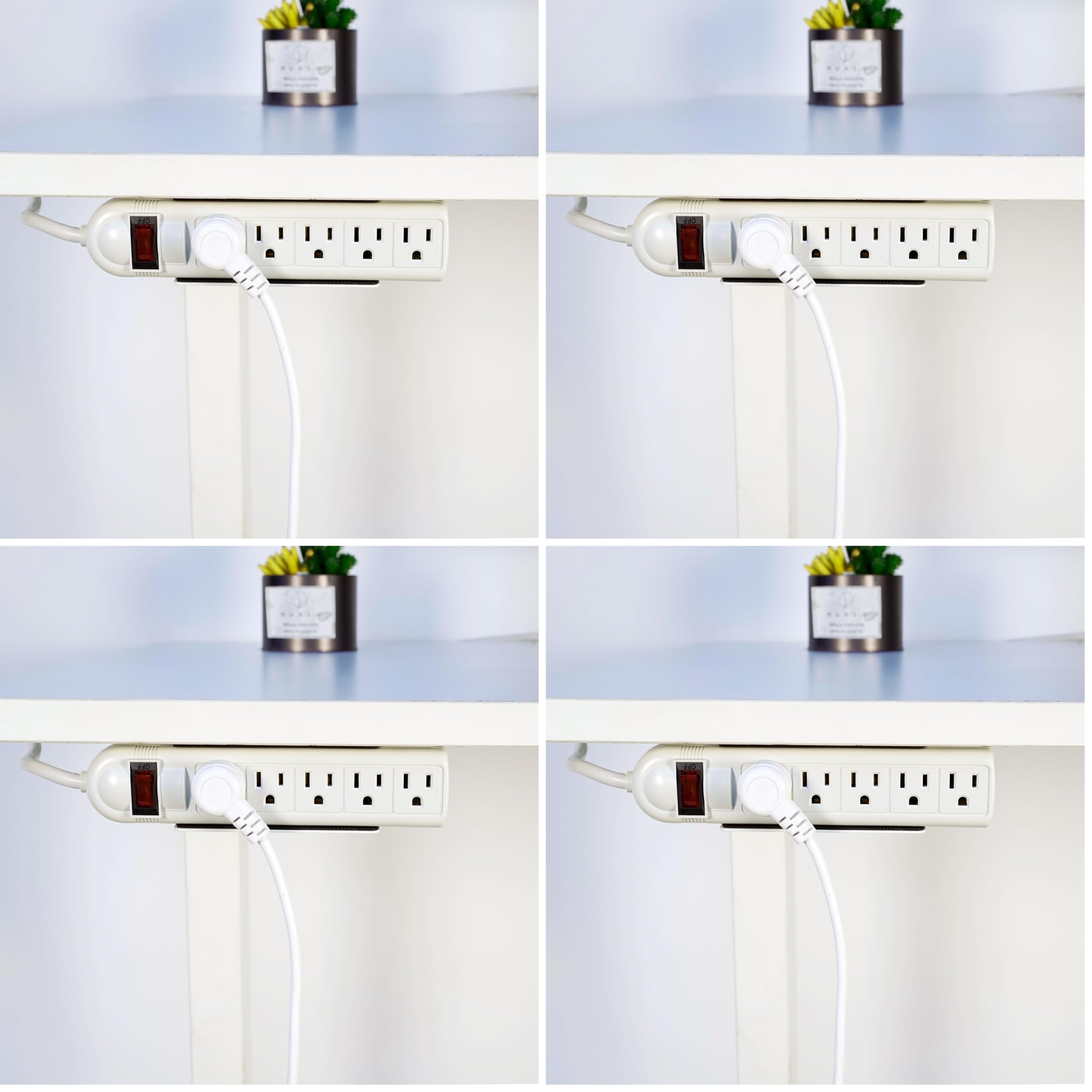 Monzlteck Universal Power Strip Mount, Put Your Power Strip Under the Desk or On the Wall-(Power Strip not Included)-Fits 1.6" to 2.4" Width — Amazon image 8