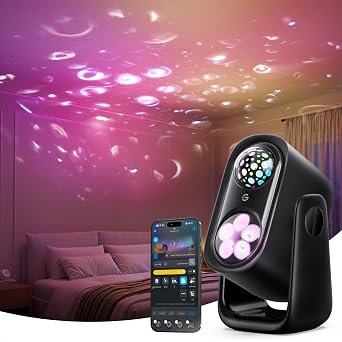 Govee Bubble Projector Night LightNo Adapter, 5Zone Ocean Projector