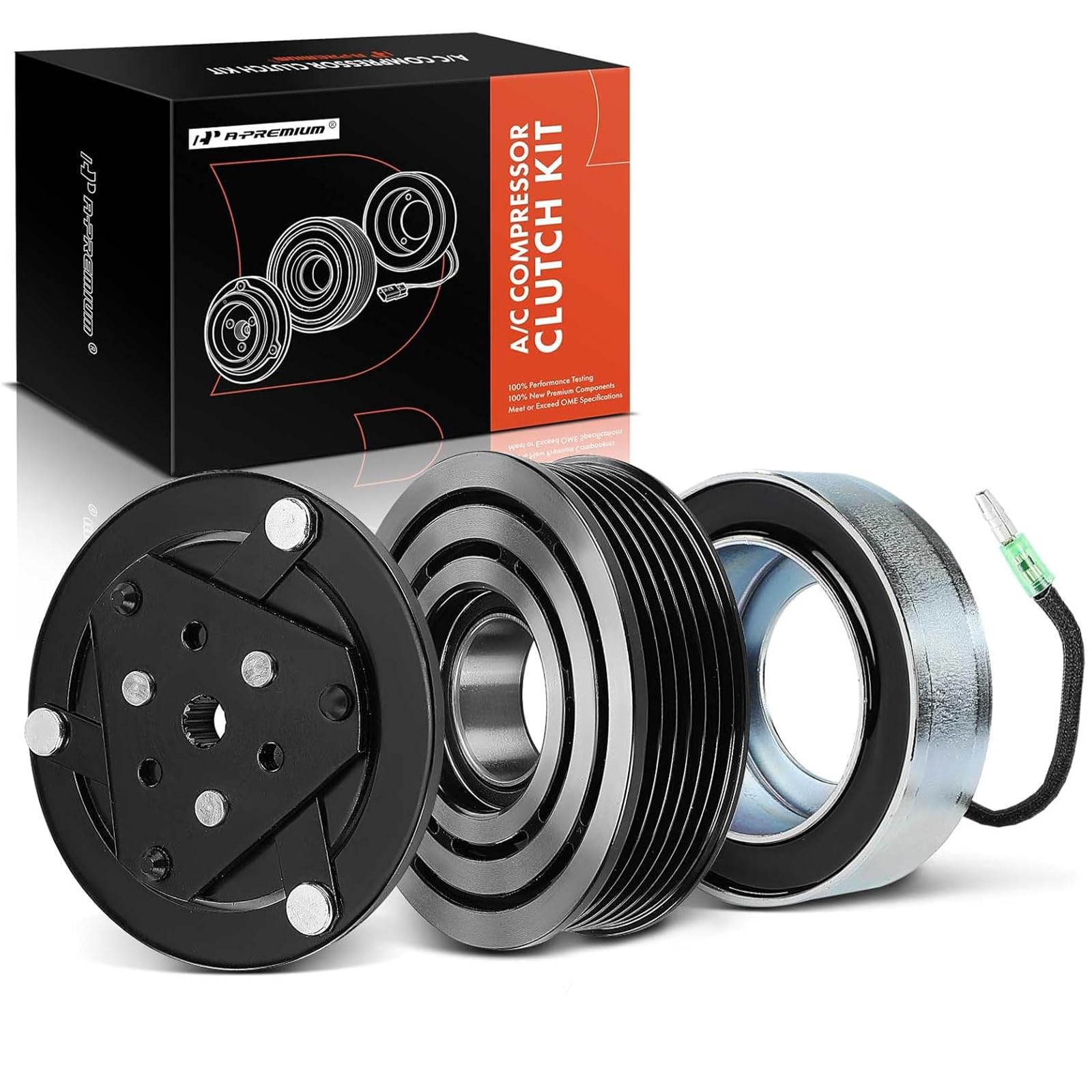 A-Premium Air Conditioner AC Compressor Clutch Kit Compatible with Mitsubishi Outlander 2009-2020, Lancer 2009-2017, Outlander PHEV 2018-2020, Outlander Sport 2011-2020, 2.0L 2.4L