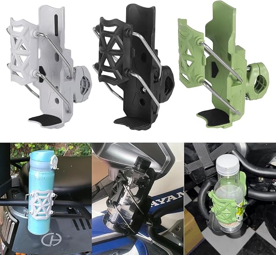 Motorcycle Cup Holder, Upgraded Bike Cup Holder, Bike Water Bottle Holders Adjustable for Motorcycle ATVs Handlebar Water Bottle