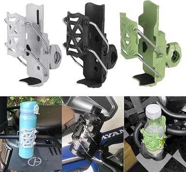 Motorcycle Cup Holder, Upgraded Bike Cup Holder, Bike Water Bottle Holders Adjustable for Motorcycle ATVs Handlebar Water Bottle