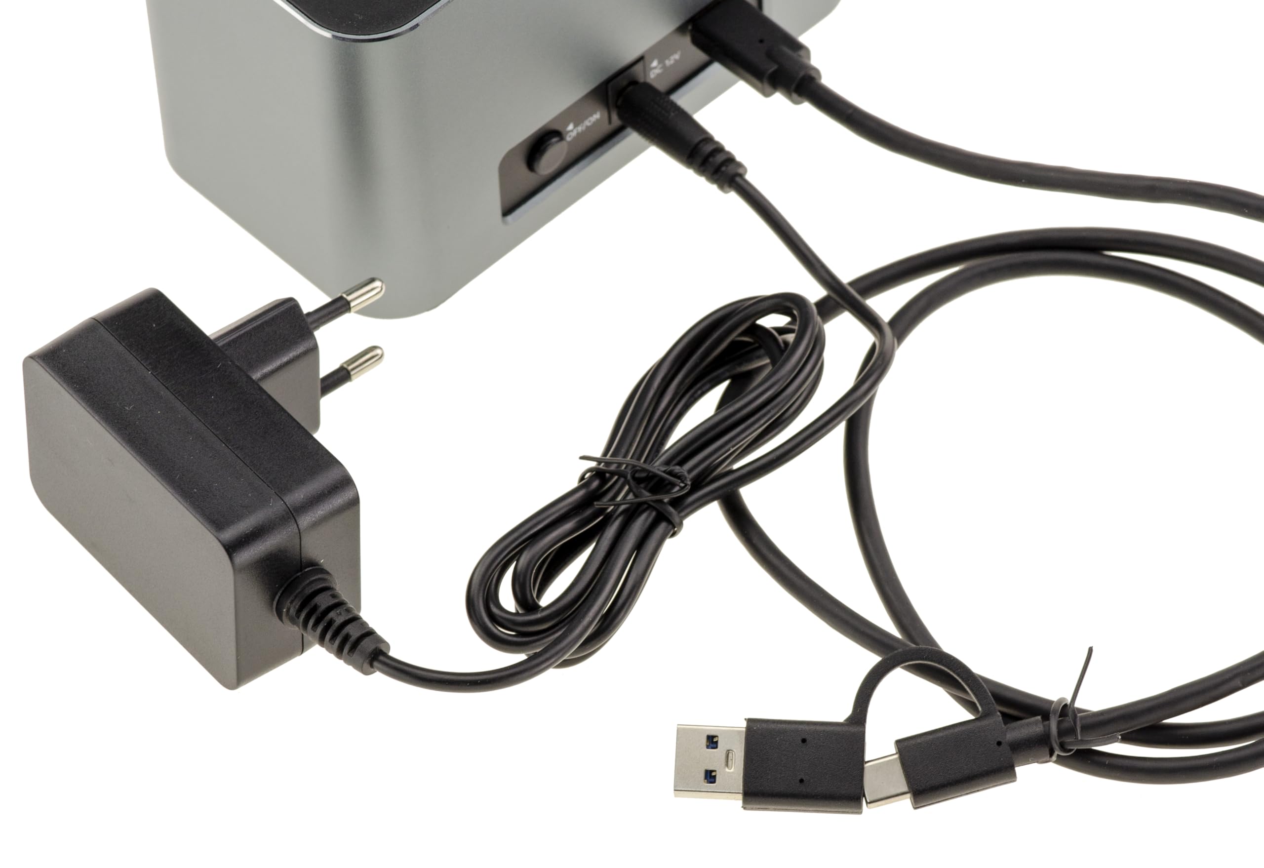 KALEA-INFORMATIQUE Stacja dokująca z podwójnym protokołem dla dysków SSD M.2 NVMe lub SATA oraz dysków twardych 2,5" lub 3,5" SATA, złącze USB 3.2 Gen 2x1 10 Gb/s, obsługa do 28 TB