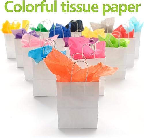 Miniatura 5 de Bobobag 150 hojas de papel de seda de colores, papel de seda de Navidad de 20 x 14 pulgadas para bolsas de regalo, dorado plateado rojo verde