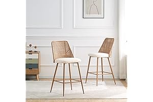Modern Wicker Bar Stools Set of 2