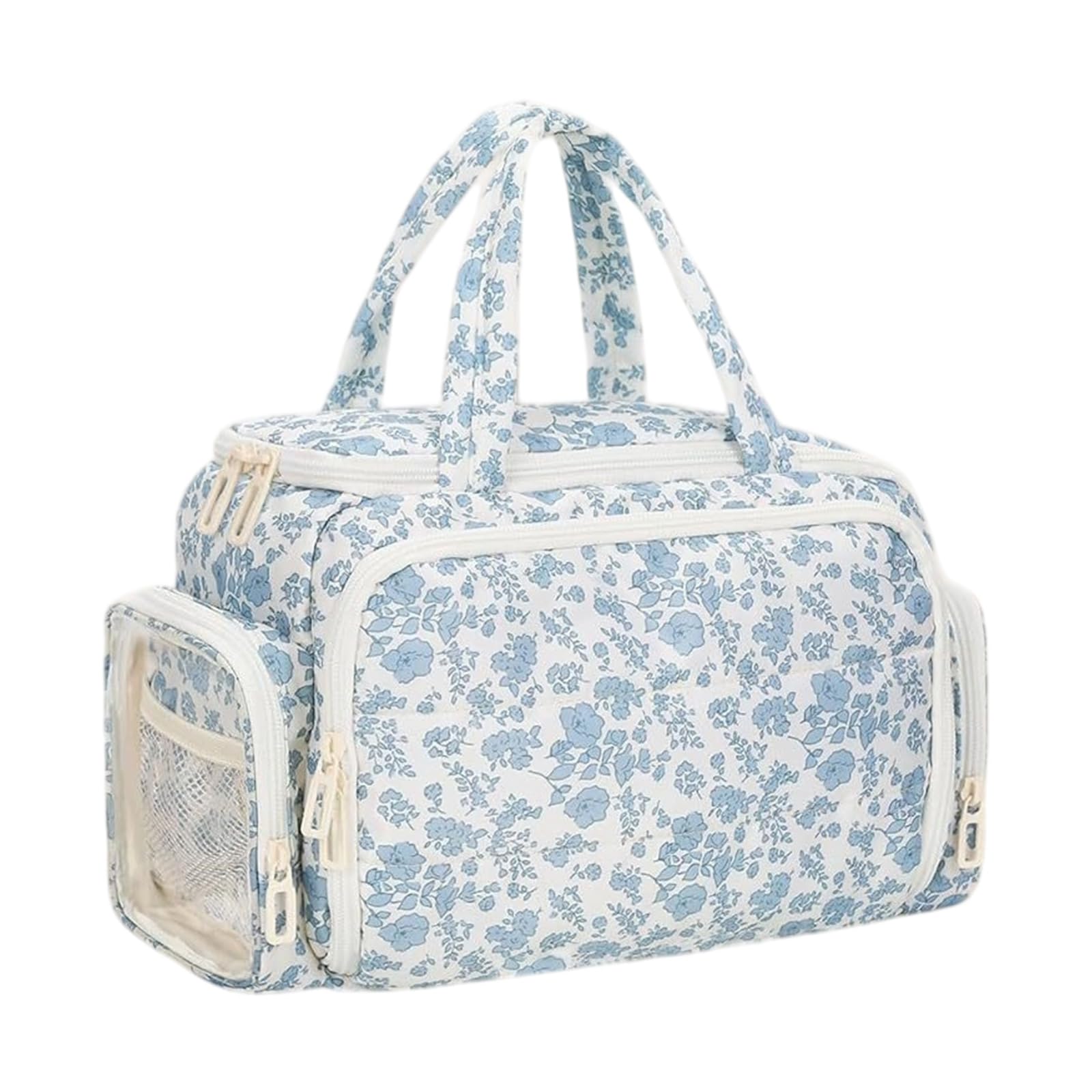 Borsa per trucco, con scomparti multipli per organizzatori, Borsa per trucco cosmetica compatta per accessori da viaggio Regalo da toilette da viaggio per le donne
