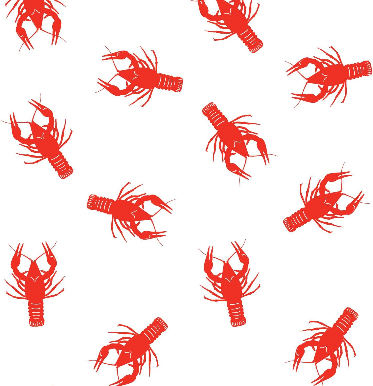 Beistle Crawfish Table Roll, Red & White Plastic Table Covering for Seafood Boil, Mardis Gras, & Summer Gatherings, Crawfish Table Cover, 40" x 100'