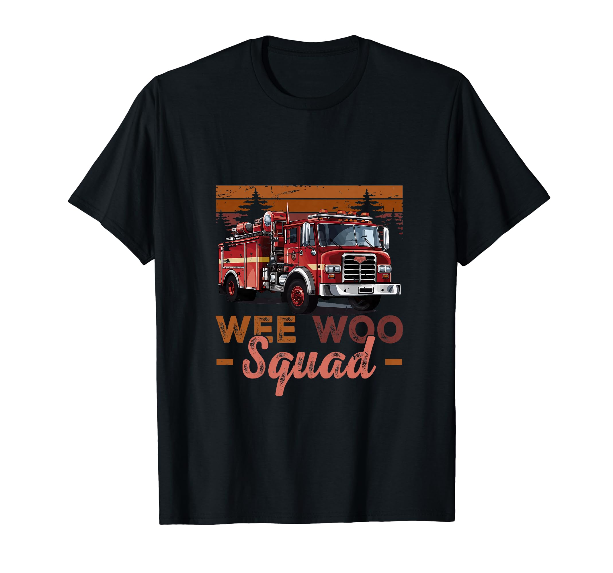 Wee Woo Squad Fire Truck Firefighter Fire EngineWee Woo Squad Fire Truck Firefighter Vintage Fire Engine T-Shirt