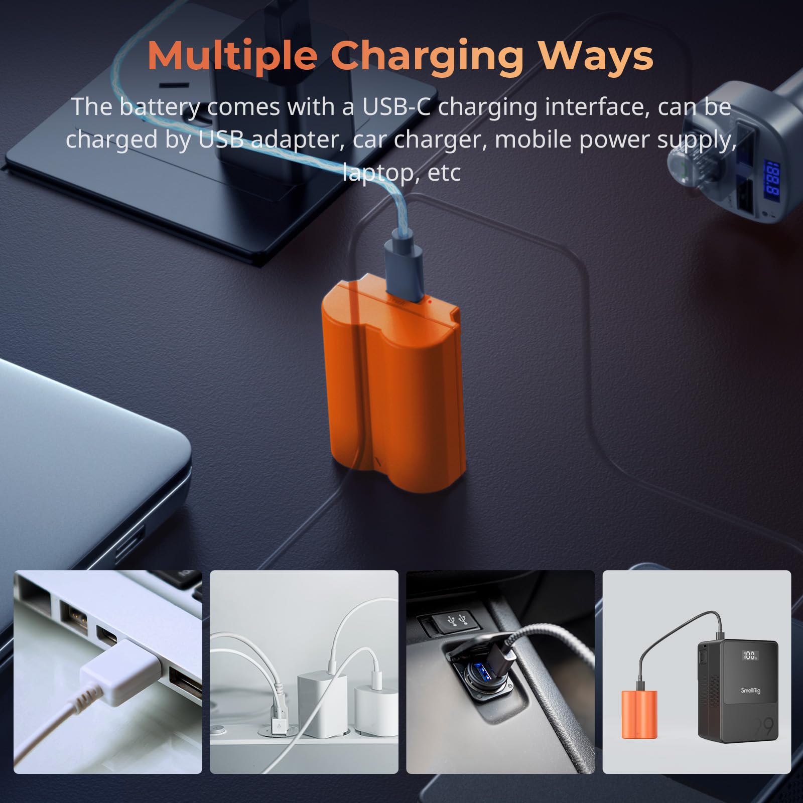 Amazon.com : SMALLRIG 2400mAh Replacement USB-C Battery for
