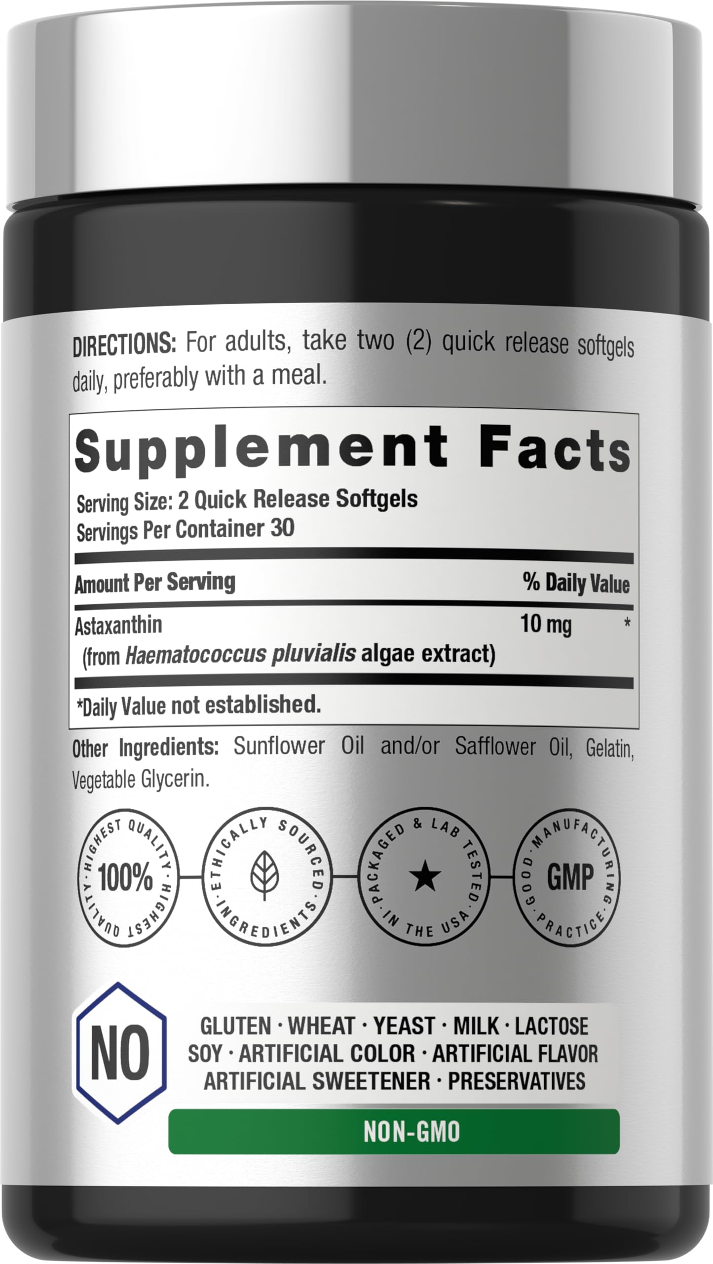 Horbäach Astaxanthin Supplements | 10mg | 60 Softgels — Amazon image 2